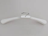 Плічка вішалки тремпеля V-PL42 білого кольору, довжина 42 см, фото 3