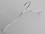 Плічка вішалки тремпеля V-VK42 білого кольору, довжина 42 см, фото 4