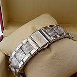 Жіночий наручний годинник Guess Гуес срібного кольору зі срібним циферблатом на металевому браслеті, фото 4