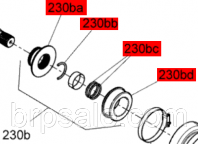 Комплект опорних кілець Sea-Doo BRP ROTARY RING KIT, фото 1