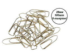 Скріпки 28 мм 100 шт пятикутні 5010 ТМ BUROMAX
