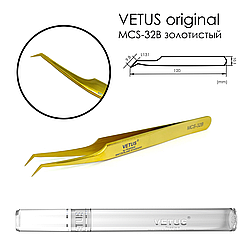 Пінцет Vetus MCS-32B, золотистий