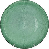 Блюдо сервіровочне Emerald Web декоративне Ø33см, підставна тарілка, скло
