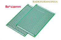 Плата макетная 80*120 мм двухсторонняя c металлизацией