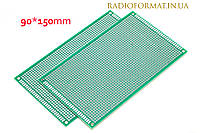 Плата макетная 90*150 мм двухсторонняя c металлизацией