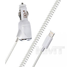Apple Car Charger Set (Lightning) (1 USB)(2.1 A) — White