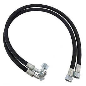 Рукав високого тиску S24 (М20х1,5) 2SN кут 90 Євро 0,5 м (посилений)