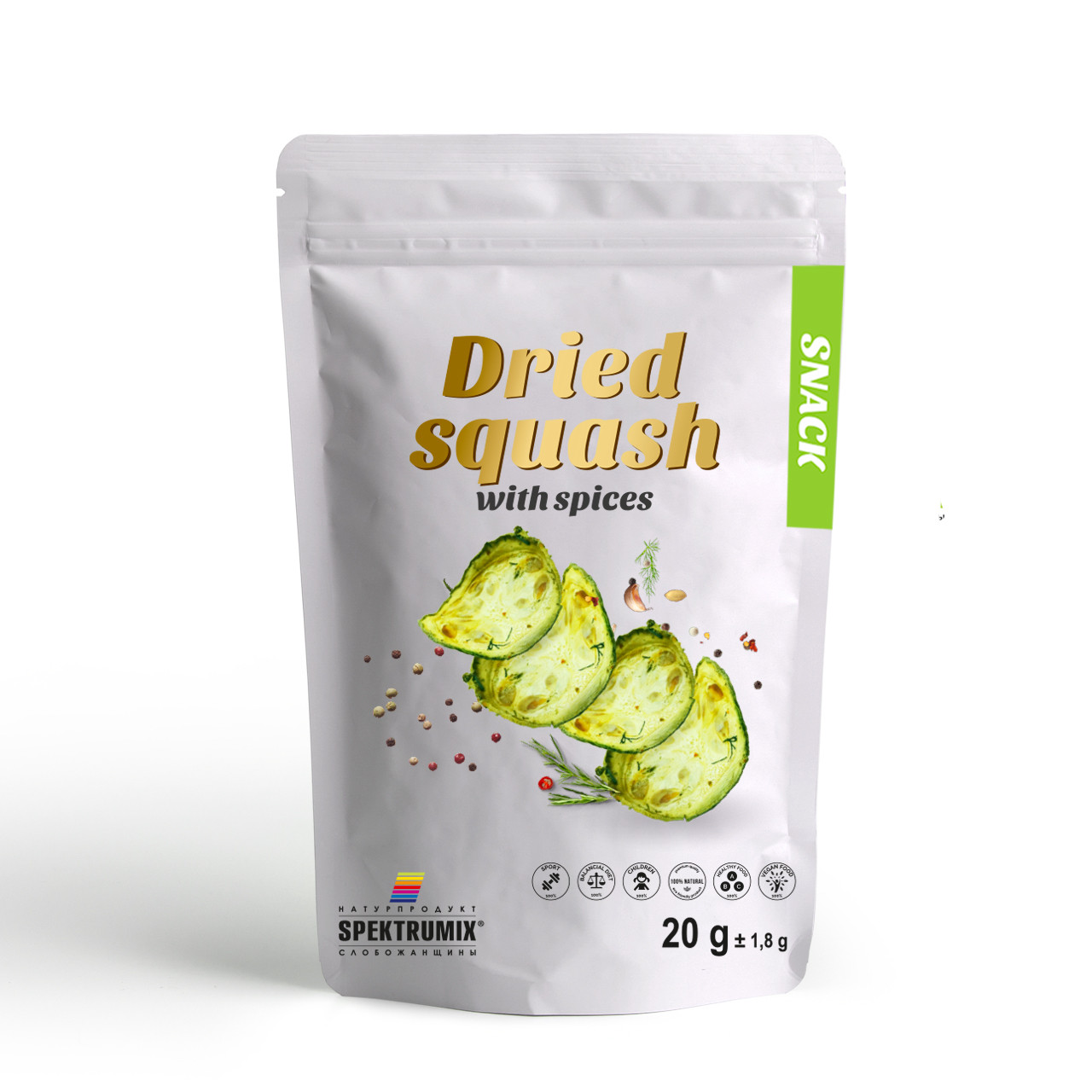 Кабачки сушені зі спеціями Dried Squesh With Spices, 20 г, фото 1