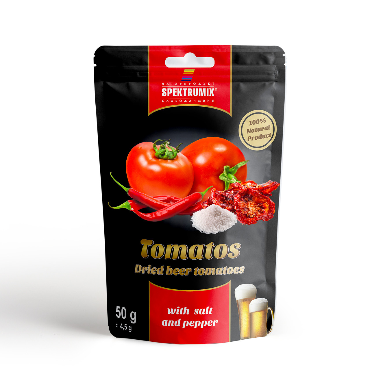 Томаты сушеные с перцем к пиву Tomatos, 50 г - фото 1 - id-p375935102