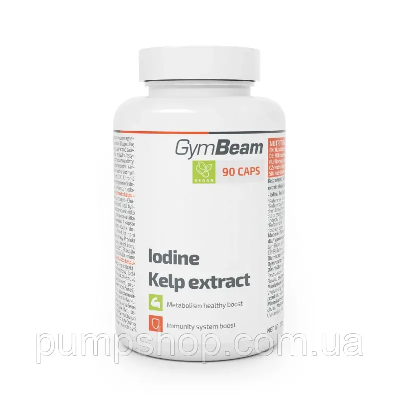 Екстракт ламінарії йоду GymBeam Iodine Kelp Extract 90 капс.