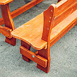 Дерев'яна садова лава 1,95 м "Чикаго". Колір: Палісандр, фото 2