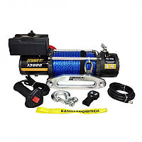 Лебедка электрическая автомобильная KANGAROOWINCH K13000 12V с синтетическим тросом