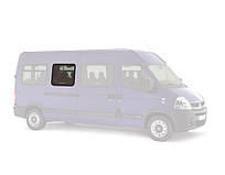 Бокове скло Nissan Interstar X70 (97-10) Середнє салонне Ліве Праве на Довгу базу (Інтерсар)