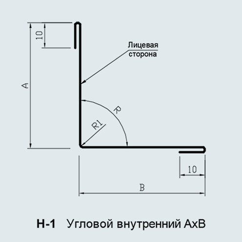 Нащельник угловой внутренний H1, 150*150 - фото 1 - id-p1538440614