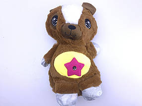 М'яка іграшка Ведмедик коричневий з проектором зоряного неба