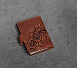 Шкіряна візитниця з орнаментом "Етно", фото 2