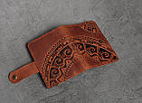 Шкіряна візитниця з орнаментом "Етно", фото 4