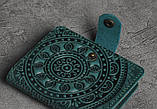 Шкіряна візитниця з авторським орнаментом "Мандала", фото 2