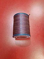 Нитка Galaces 1,0 мм тёмно - розовый (S029), нитка плоская воскованая для работы с кожей
