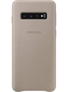 Оригінальний шкіряний чохол Samsung Leather Back Cover Gray для Samsung Galaxy S10 SM-G973