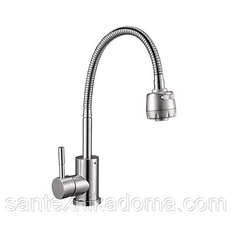 Змішувач на кухню боковий SOLONE EZA4-A090 з нержавіючої сталі