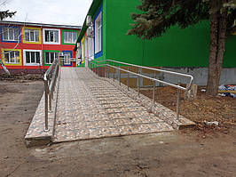 Нержавеющий пандус для колясок. Наши специалисты сделают быстрый расчет пандуса. 5