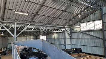 Освещение ангаров герметичными светильниками  ODWW