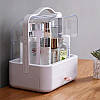 Органайзер для косметики Cosmetic Storage Box, 2 секції, Білий / Кейс для косметики з ручкою / Бьюті бокс, фото 6