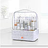 Органайзер для косметики Cosmetic Storage Box, 2 секції, Білий / Кейс для косметики з ручкою / Бьюті бокс, фото 8
