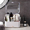 Органайзер для косметики Cosmetic Storage Box, 2 секції, Білий / Кейс для косметики з ручкою / Бьюті бокс, фото 9