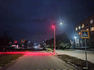 Освещение пешеходных переходов консольными светильниками CITY-60W, г.Богодухов