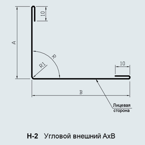 Нащельник угловой внешний H2, 50*220 - фото 1 - id-p1538440629
