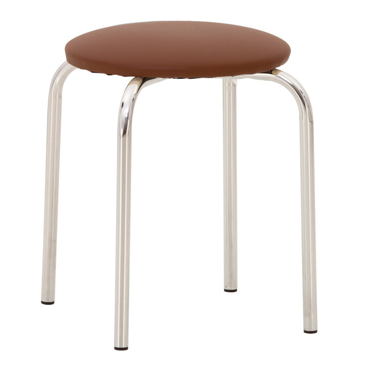 Табурет Chico (Чико) chrome шкірзам V-19 (коричневый), фото 1
