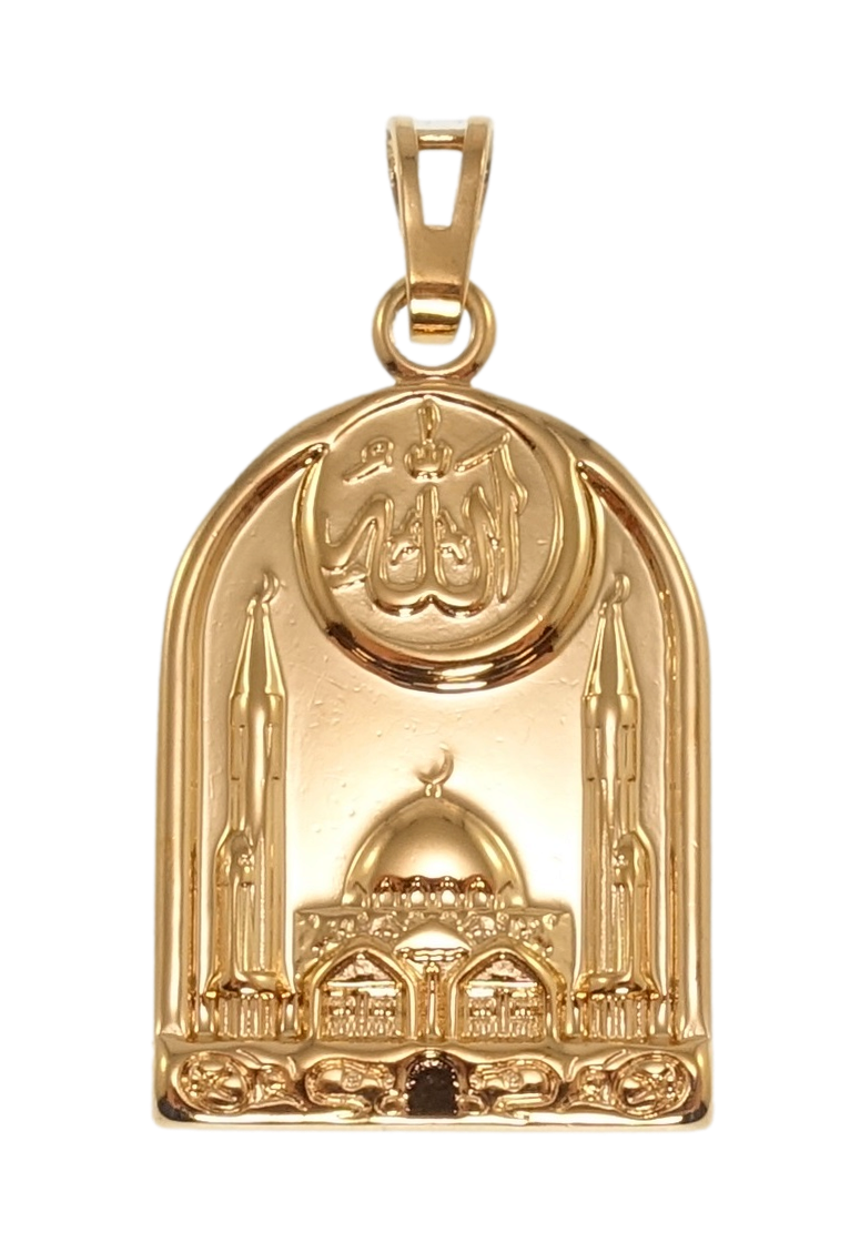 Кулон Xuping Позолота 18K "Мечеть з написом Аллах" для ланцюжка до 6мм