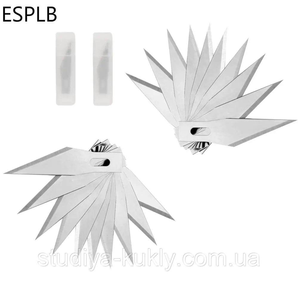 Набір №2, входить тільки 10 однакових змінних лез для макетного ножа., фото 1