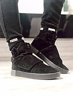 Мужские Зимние Кроссовки Adidas Tubular Invader Strap Black