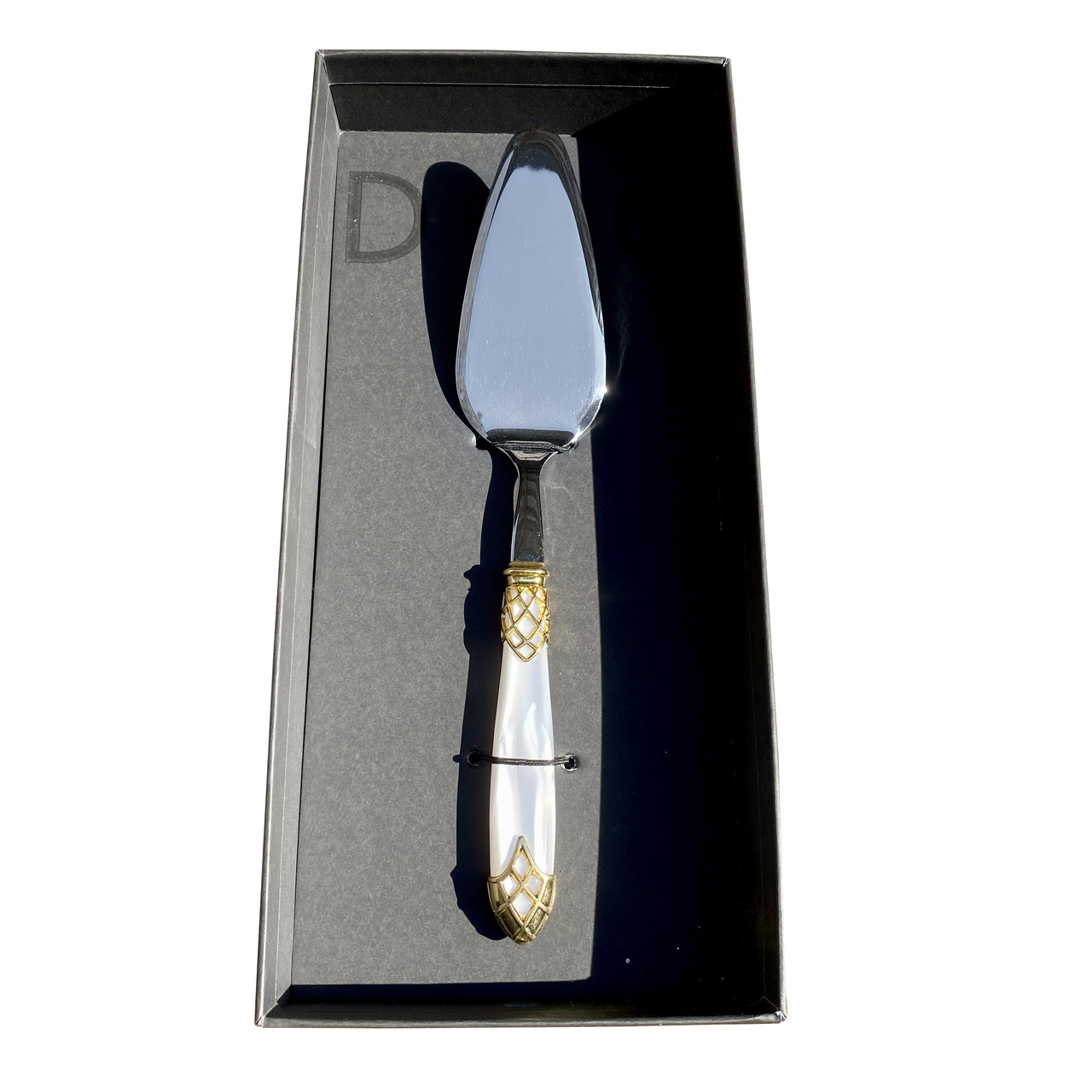 Лопатка для торта Domus&Design Dubai Gold Steel White Pearl CD1TDUGS/BN