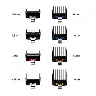 Набор насадок JRL Professional Uni-Guards 8шт (JRL-G3), фото 2