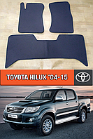 ЕВА коврики Тойота Хайлюкс 2004-2015. EVA резиновые ковры на Toyota Hilux