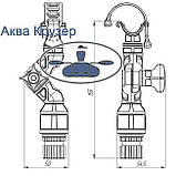 Тримач з поворотно-похилим механізмом та фіксатором FASTen Borika Lh130 для ліхтарика d до 30 мм на човен, фото 3