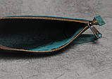Жіноча шкіряна косметичка ручної роботи, орнамент "Мандала", фото 6