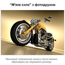 Покриття для столу, м'яке скло з фотодруком, Мотоцикл 60 х 100 см (1,2 мм), фото 5