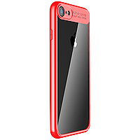 Прозорий чохол накладка Rock Clarity Series for iPhone 7/8/SE, Red