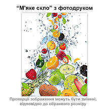 Покриття для столу, м'яке скло з фотодруком, Фрукти та ягоди 60 х 100 см (1,2 мм), фото 4