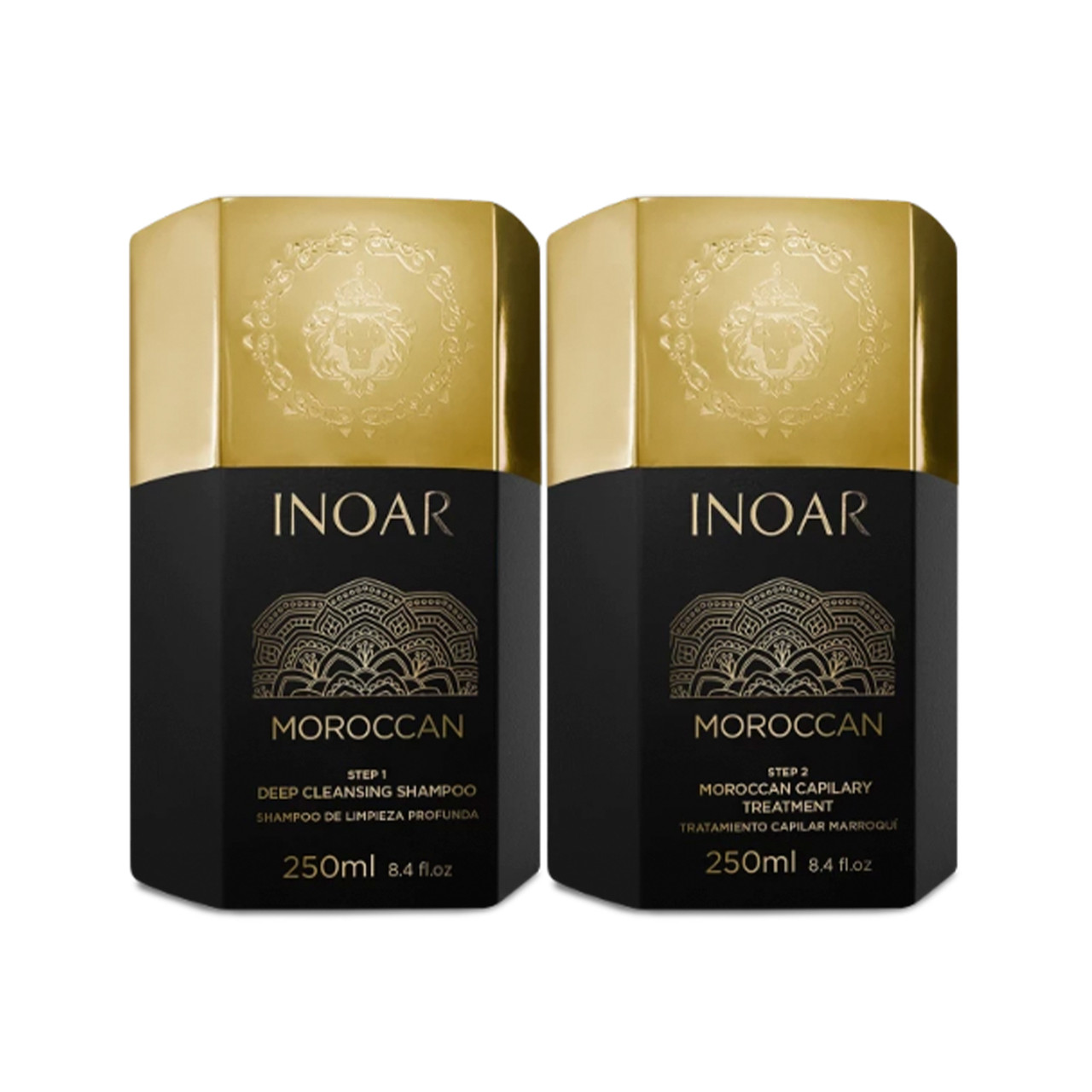 Кератин для слав'янського волосся набір, Inoar Moroccan Hair Keratin (shmp/250ml + keratin/250ml)