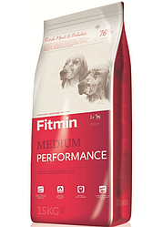 Fitmin medium performance (Фитмин медиум перформенс) Корм для активных собак средних и крупных пород, 15 кг