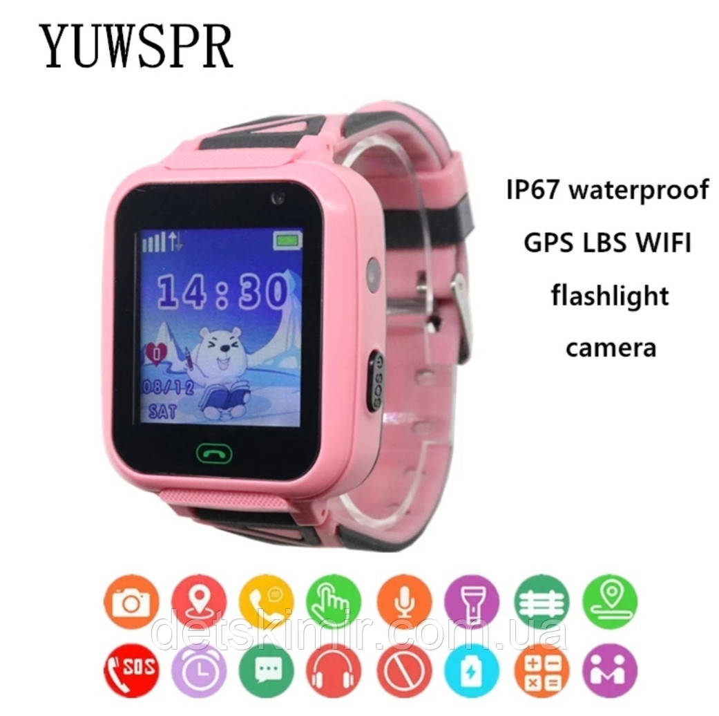 Детские Смарт-часы T6, GPS-трекер, водонепроницаемость IP67, SOS, GPS, LBS, Wi-Fi, местоположение, фонарик