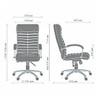 Крісло офісне Оріон HB механізм AnyFix шкірозамінник неаполь 20 чорний, фото 2