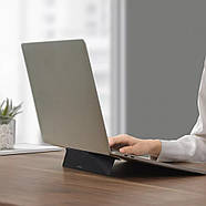 Ультратонка портативна підставка для ноутбука Baseus Ultra Thin Laptop Stand (темно-сіра), фото 3