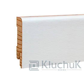 Шпонований плінтус "Kluchuk", колекція White Plinth, Модерн-Mini, 12х50х2200 мм, арт. KLW-mini